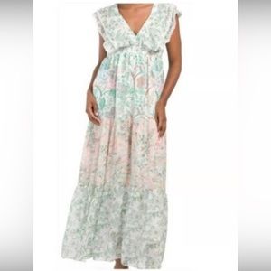 NWT House of Harlow Tiered Maxi Dress